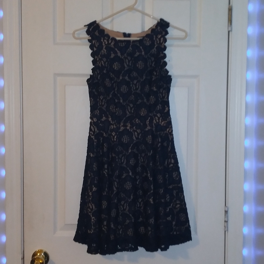 Jodi Kristopher | Navy Lace Dress (Size 3) EUC
